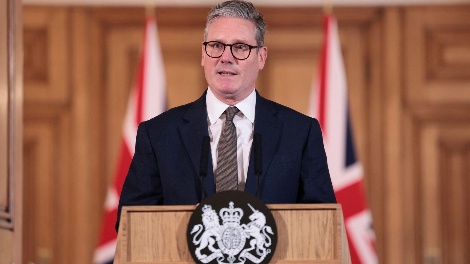 Keir Starmer, the leader of the Labour Party, speaking during a public event.